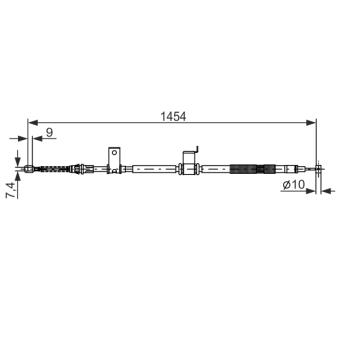 Tirette à câble, frein de stationnement BOSCH 1 987 482 294