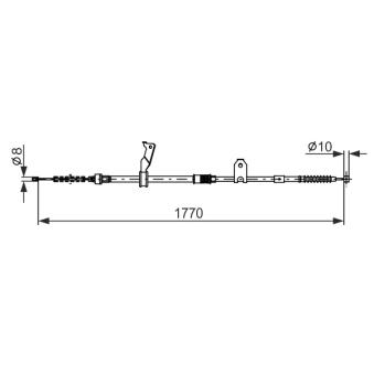Tirette à câble, frein de stationnement BOSCH OEM 4643005030