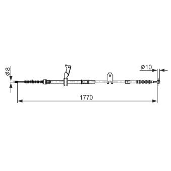 Tirette à câble, frein de stationnement BOSCH [1 987 482 300]