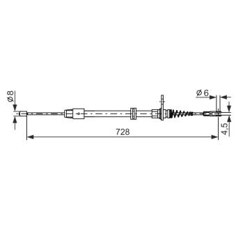 Tirette à câble, frein de stationnement BOSCH OEM 2044202585