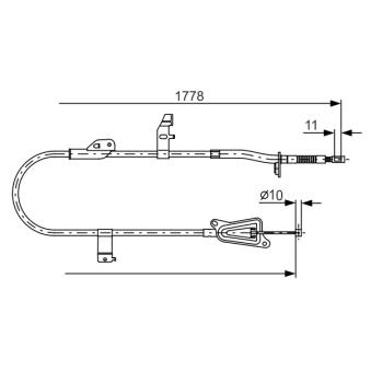 Tirette à câble, frein de stationnement BOSCH OEM 36530BA00B
