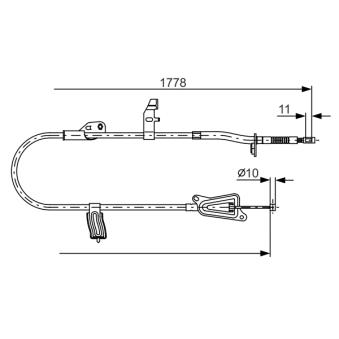 Tirette à câble, frein de stationnement BOSCH OEM 36531AV601