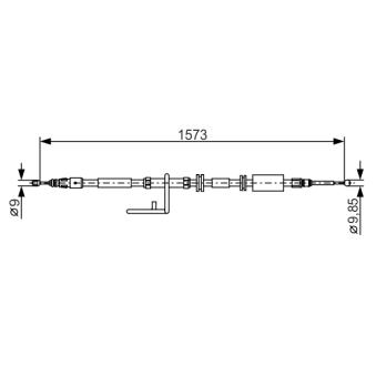 Tirette à câble, frein de stationnement BOSCH OEM LR007496 Tirette à câble, frein de stationnement BOSCH OEM LR007496