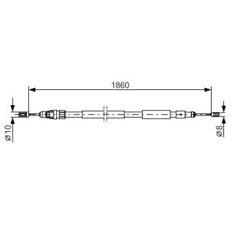 Tirette à câble, frein de stationnement BOSCH OEM 4745Z5