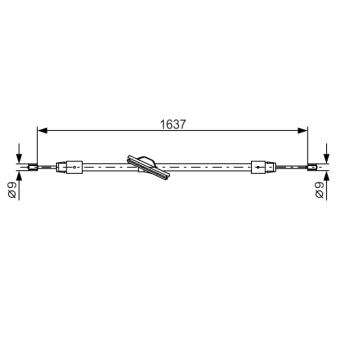 Tirette à câble, frein de stationnement BOSCH [1 987 482 330]