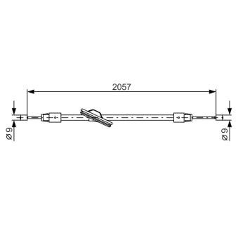 Tirette à câble, frein de stationnement BOSCH OEM 2044201485