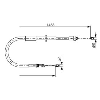 Tirette à câble, frein de stationnement BOSCH OEM 8200440514