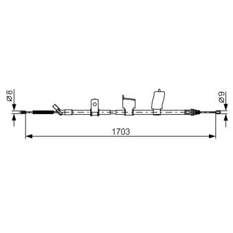 Tirette à câble, frein de stationnement BOSCH OEM 36531JD00A