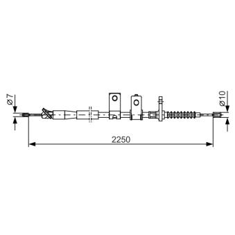 Tirette à câble, frein de stationnement BOSCH OEM 36531VK00A Tirette à câble, frein de stationnement BOSCH OEM 36531VK00A