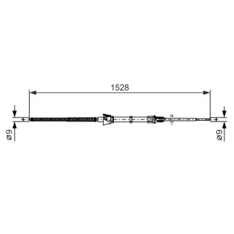Tirette à câble, frein de stationnement BOSCH 1 987 482 374