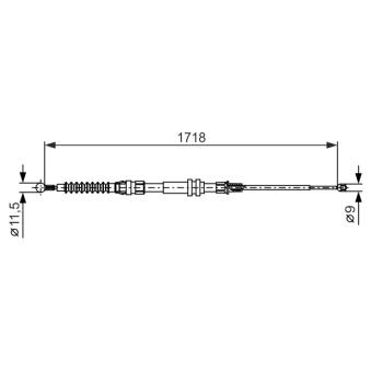 Tirette à câble, frein de stationnement BOSCH 1 987 482 378 pour VOLKSWAGEN CADDY 1.6 TDI - 102cv