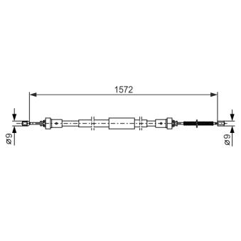 Tirette à câble, frein de stationnement BOSCH OEM 8200577938