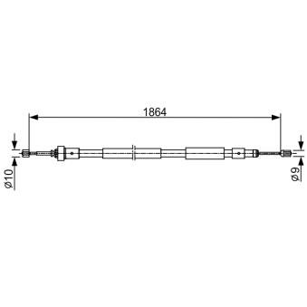 Tirette à câble, frein de stationnement BOSCH OEM 474639