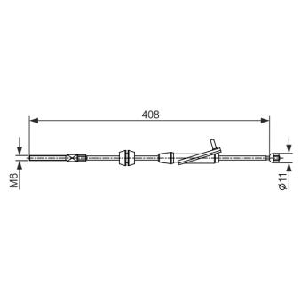 Tirette à câble, frein de stationnement BOSCH OEM BS3E44200J
