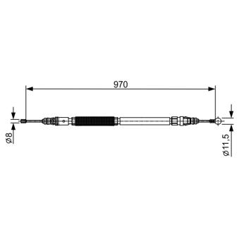 Tirette à câble, frein de stationnement BOSCH 1 987 482 429