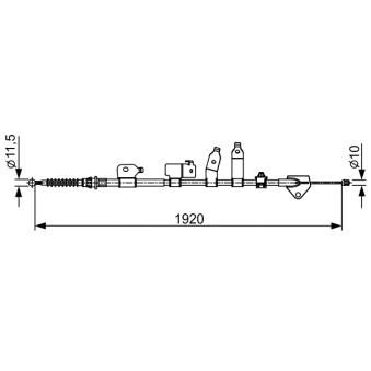 Tirette à câble, frein de stationnement BOSCH OEM 4642002121