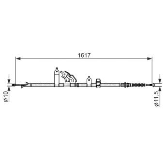 Tirette à câble, frein de stationnement BOSCH 1 987 482 441 pour TOYOTA URBAN 1.4 D-4D - 90cv