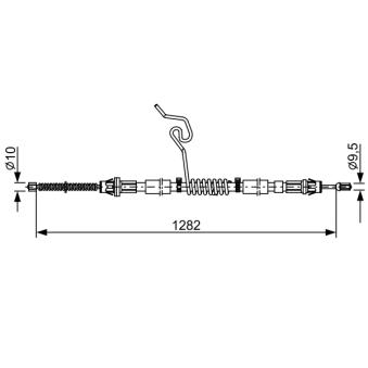 Tirette à câble, frein de stationnement BOSCH OEM 4041988