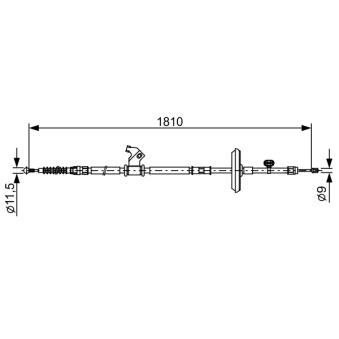 Tirette à câble, frein de stationnement BOSCH OEM 13350099
