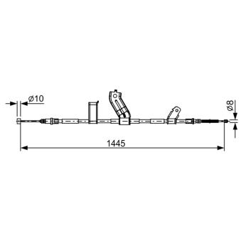 Tirette à câble, frein de stationnement BOSCH [1 987 482 523]