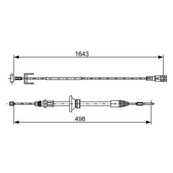 Tirette à câble, frein de stationnement BOSCH OEM 1605112