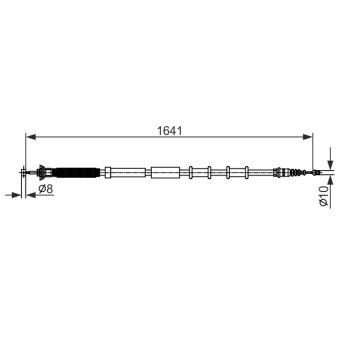 Tirette à câble, frein de stationnement BOSCH OEM 51844531