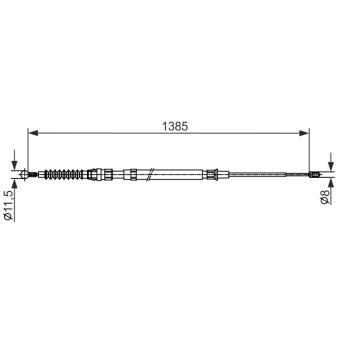 Tirette à câble, frein de stationnement BOSCH [1 987 482 584]