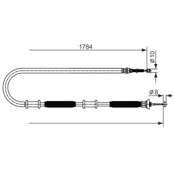 Tirette à câble, frein de stationnement BOSCH OEM 46835328
