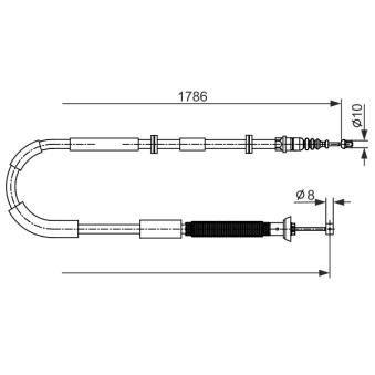 Tirette à câble, frein de stationnement BOSCH OEM 51702642