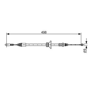 Tirette à câble, frein de stationnement BOSCH OEM 365301862R