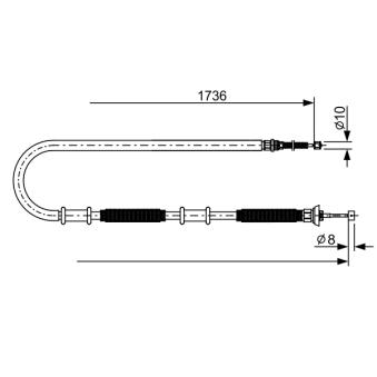 Tirette à câble, frein de stationnement BOSCH OEM 46745155