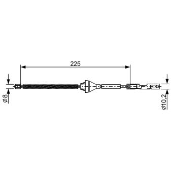 Tirette à câble, frein de stationnement BOSCH 1 987 482 705 pour RENAULT DUSTER 2.0 TDCi - 110cv