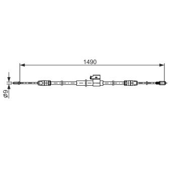Tirette à câble, frein de stationnement BOSCH [1 987 482 832]