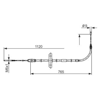 Tirette à câble, frein de stationnement BOSCH 1 987 482 867 pour MINI MINI Cooper S - 192cv