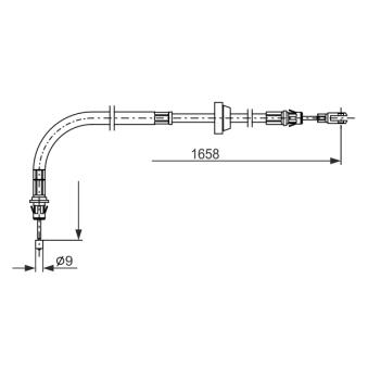 Tirette à câble, frein de stationnement BOSCH OEM 7C1V2853CB