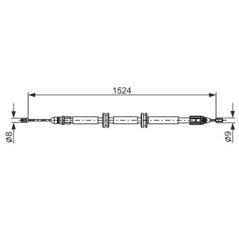 Tirette à câble, frein de stationnement BOSCH [1 987 482 888]