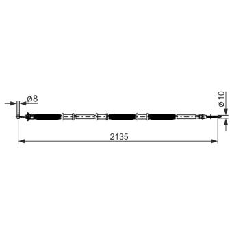 Tirette à câble, frein de stationnement BOSCH OEM 51796639