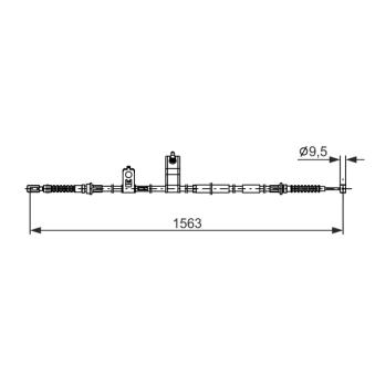Tirette à câble, frein de stationnement BOSCH [1 987 482 897]