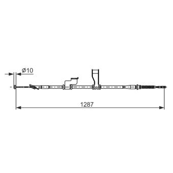 Tirette à câble, frein de stationnement BOSCH 1 987 482 905 pour HYUNDAI I10 1.2 - 87cv