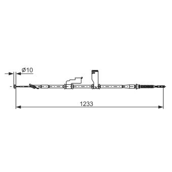Tirette à câble, frein de stationnement BOSCH 1 987 482 906 pour HYUNDAI I10 1.2 - 87cv