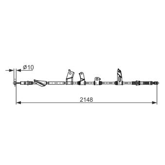 Tirette à câble, frein de stationnement BOSCH OEM 47560SNAA52 Tirette à câble, frein de stationnement BOSCH OEM 47560SNAA52