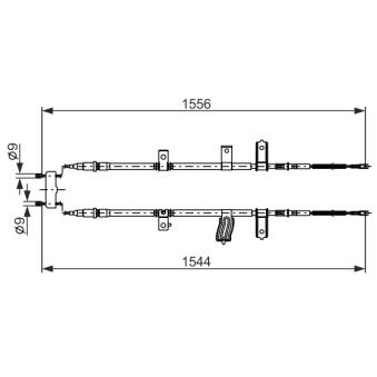 Tirette à câble, frein de stationnement BOSCH 1 987 482 926