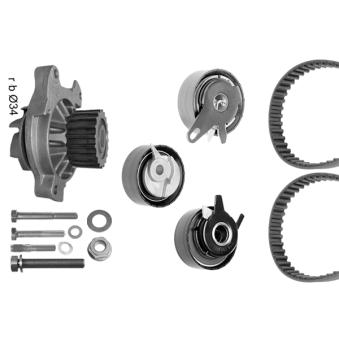 Pompe à eau + kit de courroie de distribution BOSCH 1 987 948 873 pour VOLKSWAGEN LT 2.5 SDI - 75cv