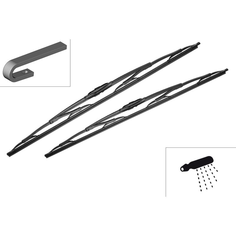 Kit balais d'essuie-glace BOSCH 3 397 001 725 - Visuel 1