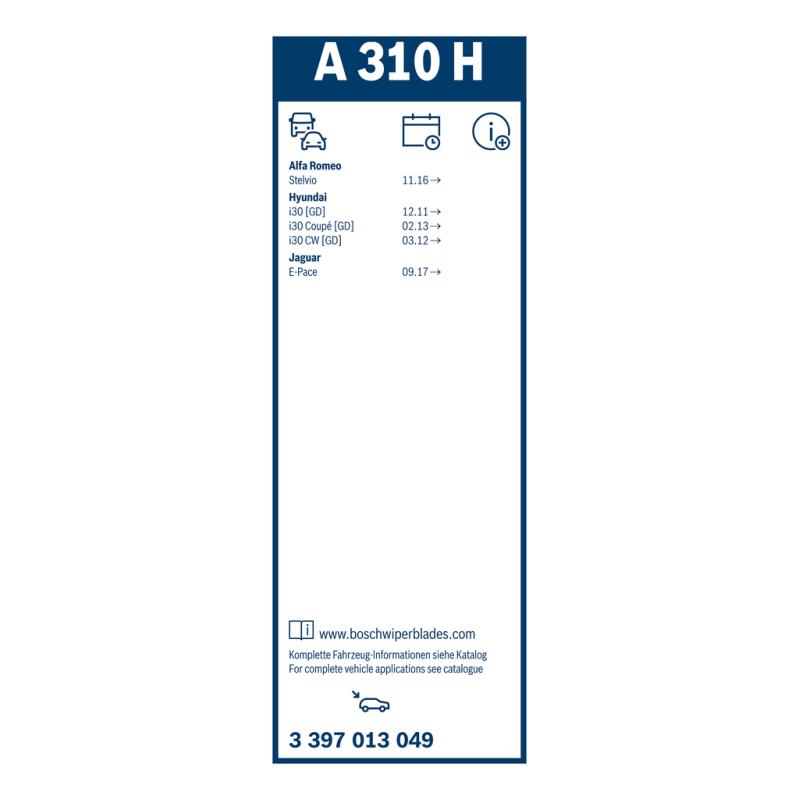 Balai d'essuie-glace BOSCH 3 397 013 049 - Visuel 2