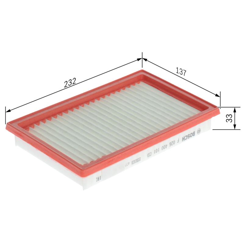 Filtre à air BOSCH F 026 400 101 - Visuel 1