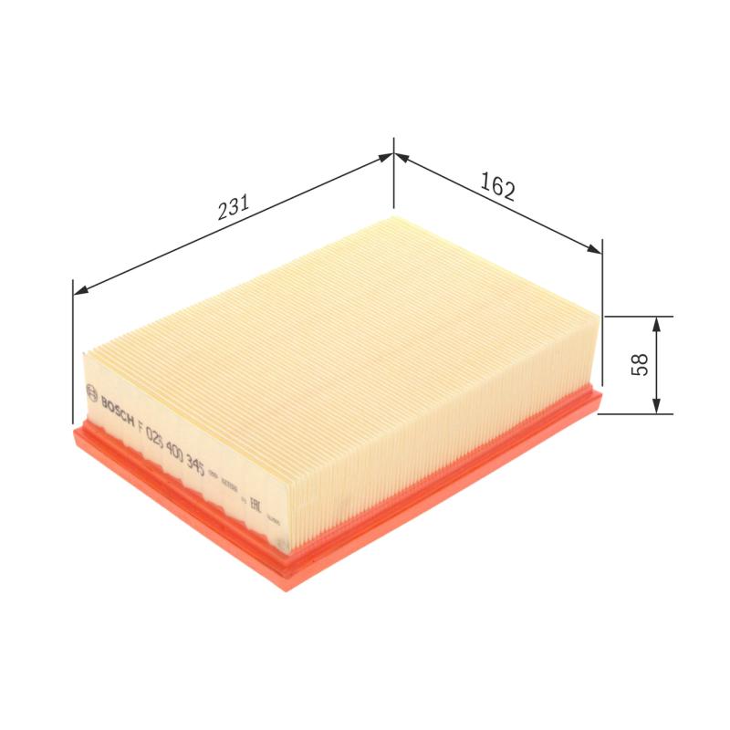 Filtre à air BOSCH F 026 400 345 - Visuel 1