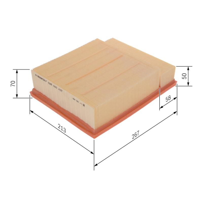 Filtre à air BOSCH F 026 400 437 - Visuel 1
