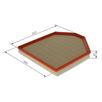 Filtre à air BOSCH F 026 400 447 pour BMW X3 xDrive 28 i - 258cv