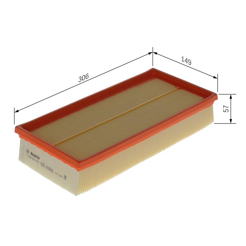 Filtre à air BOSCH F 026 400 450 - Visuel 1